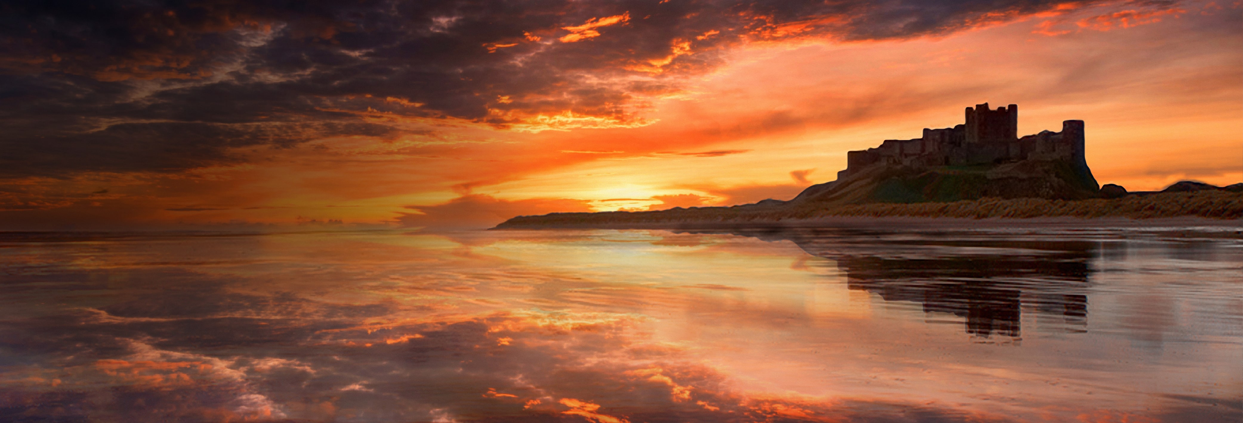 Seascape and castle